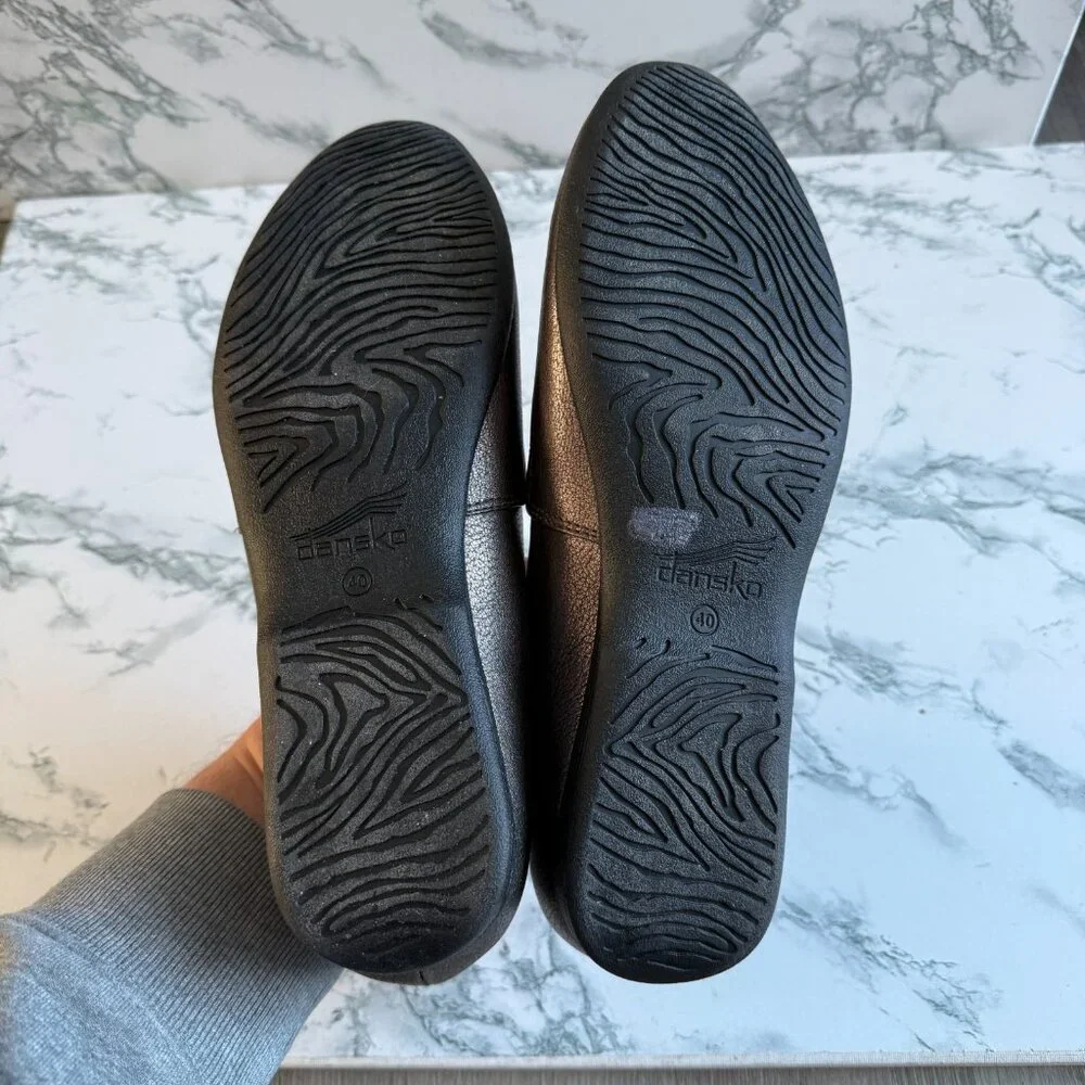 Dansko Women 40 US 9-9.5 Larisa Shoe Comfort Slip On Metallic Silver Pointed Toe - Picture 5 of 7